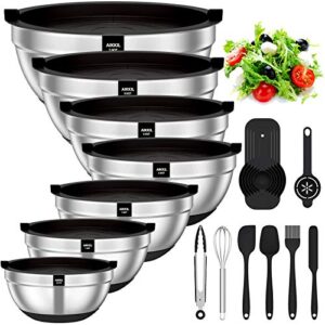 Mixing Bowls with Airtight Lids, 20 piece Stainless Steel