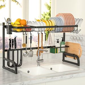 OTTOLIVES Over The Sink Dish Drying Rack,2 Tier Adjustable Dish Rack (33.5