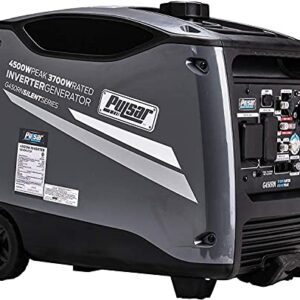 Pulsar Products G450RN, 4500W Portable Quiet Remote Start & Parallel Capability, CARB Compliant Inverter Generator, 4500-Watt Gray