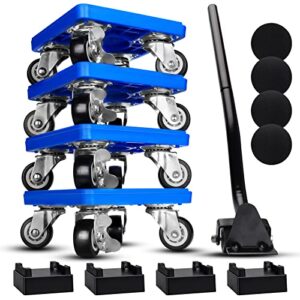 Lnxusoqs Furniture Dolly, Moving Dolly, Furniture Lifter Set with 4 Wheels,360° Rotation Wheels Furniture Movers, 1300lbs Load Capacity for Moving Heavy Furniture, Refrigerator, Sofa, Cabinet